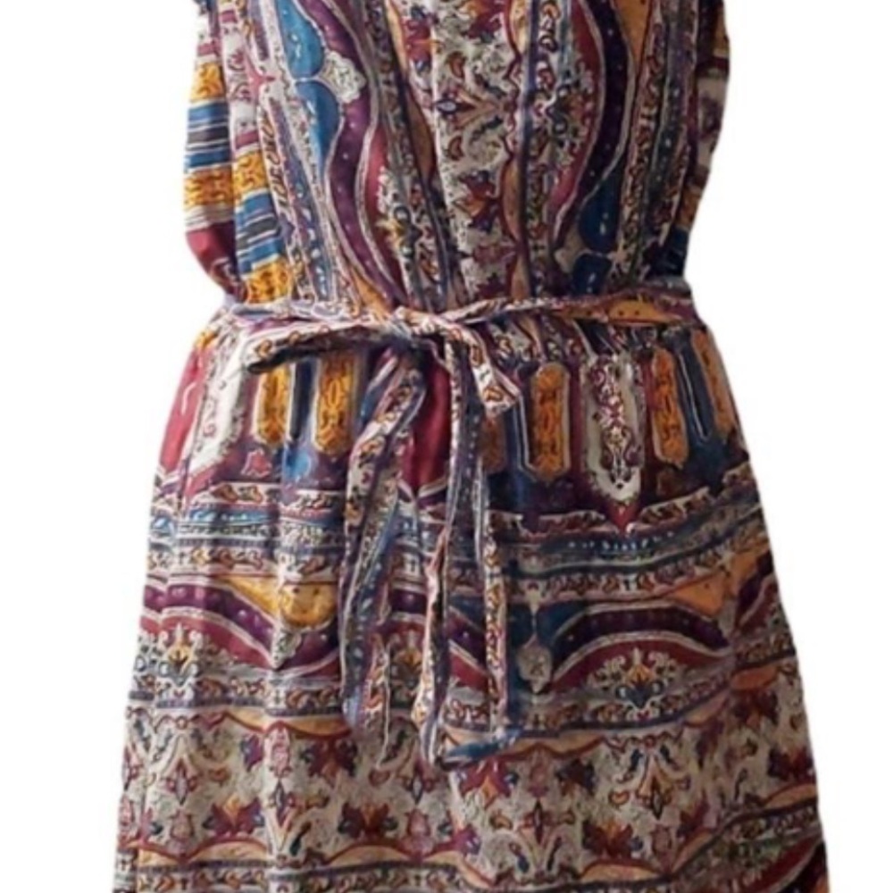 Lucky Brand Sleeveless Bohemian Multicolor Sleeveless Dress size large NWT - Picture 2 of 7